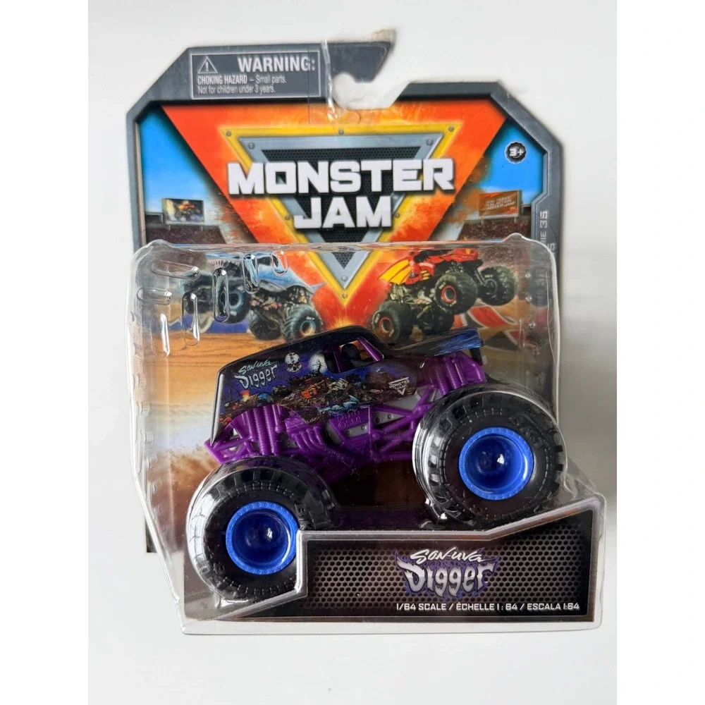 Monster Jam Son Uva Digger 1:64 Diecast Truck Spin‎ Master Purple NWT